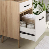 Crest 24" Bathroom Vanity Cabinet Sink Basin Not Included in Oak White