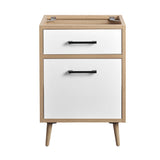 Crest 24" Bathroom Vanity Cabinet Sink Basin Not Included in Oak White
