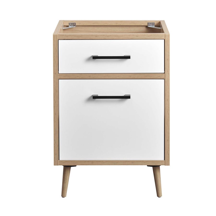 Crest 24" Bathroom Vanity Cabinet Sink Basin Not Included in Oak White
