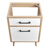 Crest 24" Bathroom Vanity Cabinet Sink Basin Not Included in Oak White