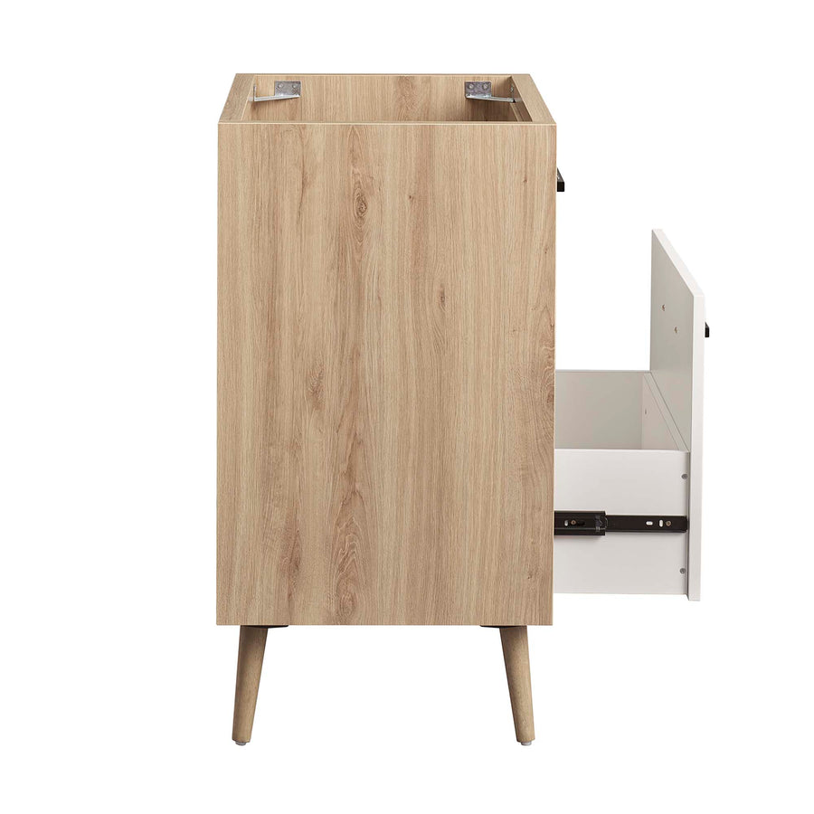 Crest 24" Bathroom Vanity Cabinet Sink Basin Not Included in Oak White