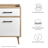 Crest 24" Bathroom Vanity Cabinet Sink Basin Not Included in Oak White