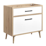 Crest 36" Bathroom Vanity Cabinet Sink Basin Not Included in Oak White