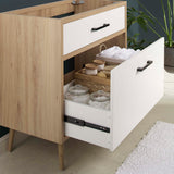 Crest 36" Bathroom Vanity Cabinet Sink Basin Not Included in Oak White