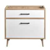 Crest 36" Bathroom Vanity Cabinet Sink Basin Not Included in Oak White