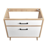 Crest 36" Bathroom Vanity Cabinet Sink Basin Not Included in Oak White