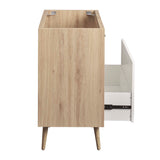 Crest 36" Bathroom Vanity Cabinet Sink Basin Not Included in Oak White