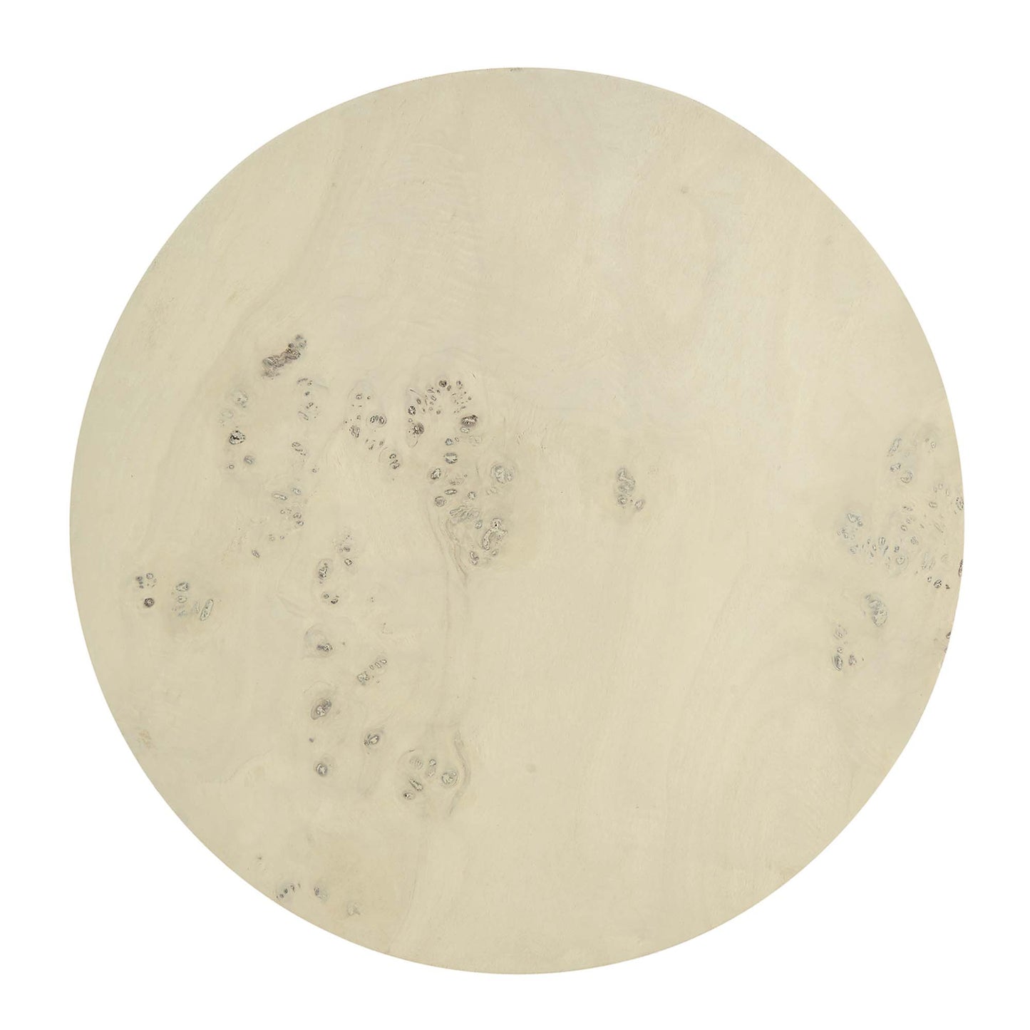 Cosmos 16" Round Burl Wood Side Table by Furniture For America