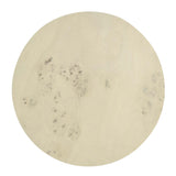 Gable 16" Round Burl Wood Side Table in Bleached Burl