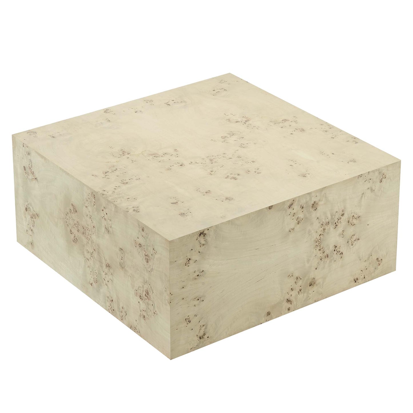 Cosmos 36" Square Burl Wood Coffee Table by Furniture For America