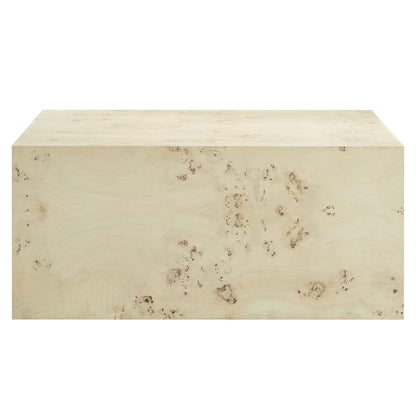 Cosmos 36" Square Burl Wood Coffee Table by Furniture For America