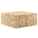 Gable 36" Square Burl Wood Coffee Table in Natural Burl