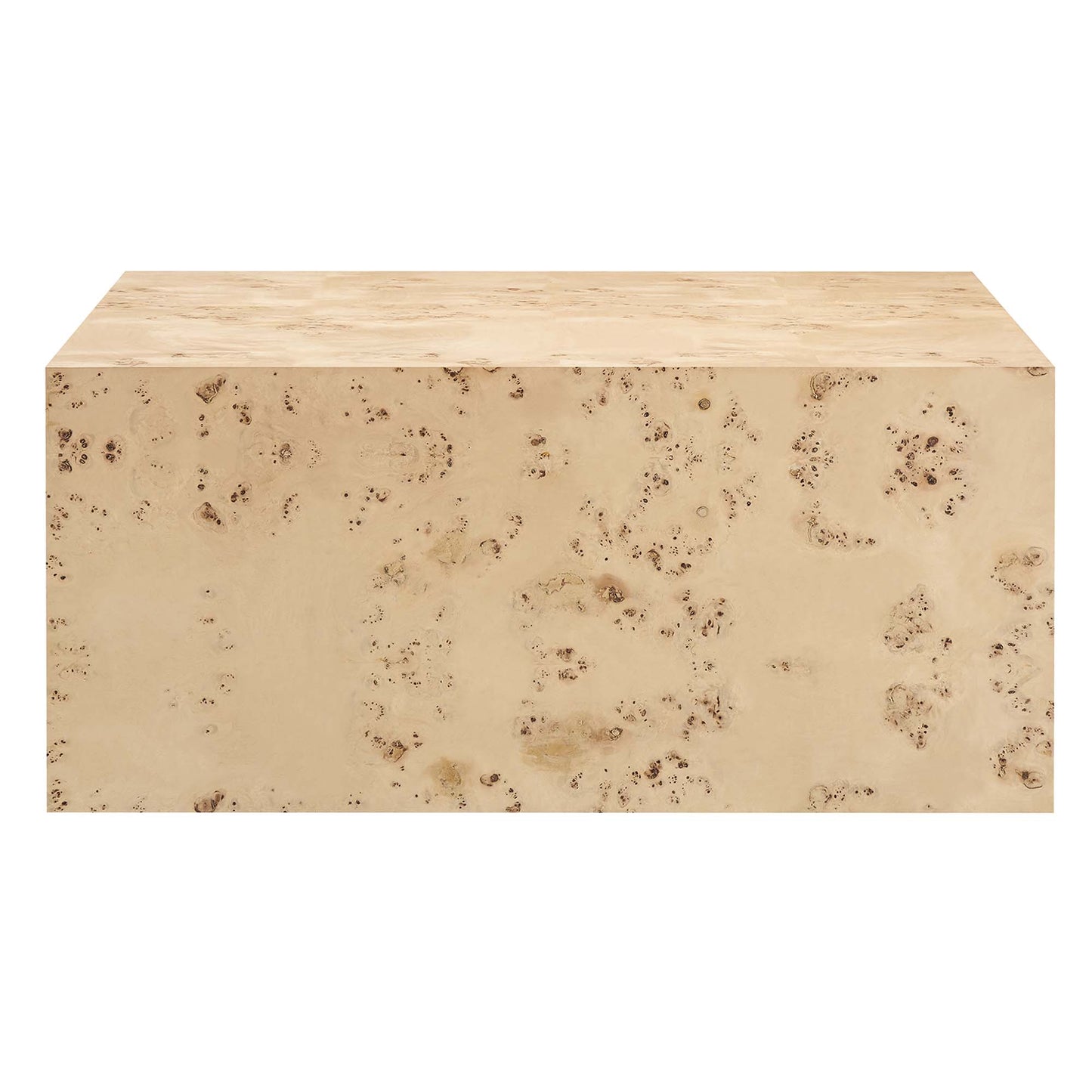 Cosmos 36" Square Burl Wood Coffee Table by Furniture For America