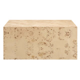 Gable 36" Square Burl Wood Coffee Table in Natural Burl
