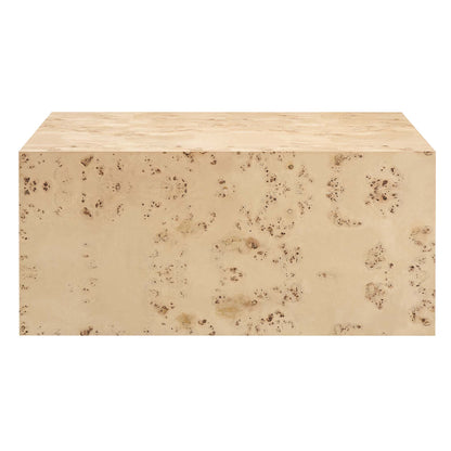 Cosmos 36" Square Burl Wood Coffee Table by Furniture For America