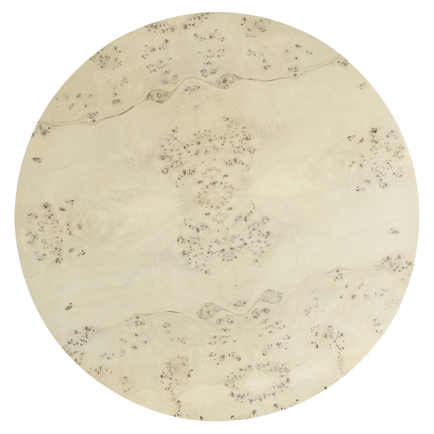 Cosmos 35" Round Burl Wood Coffee Table by Furniture For America