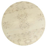 Gable 35" Round Burl Wood Coffee Table in Bleached Burl