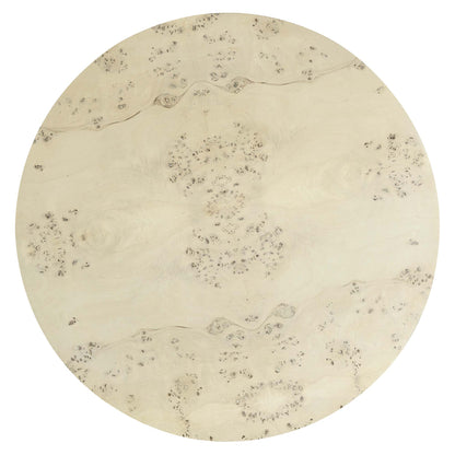 Cosmos 35" Round Burl Wood Coffee Table by Furniture For America