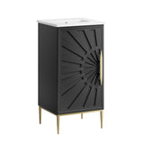 Briar 18" Bathroom Vanity in White Black