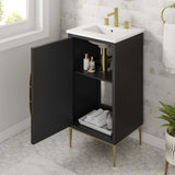 Briar 18" Bathroom Vanity in White Black