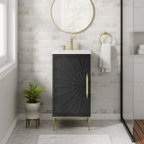 Briar 18" Bathroom Vanity in White Black