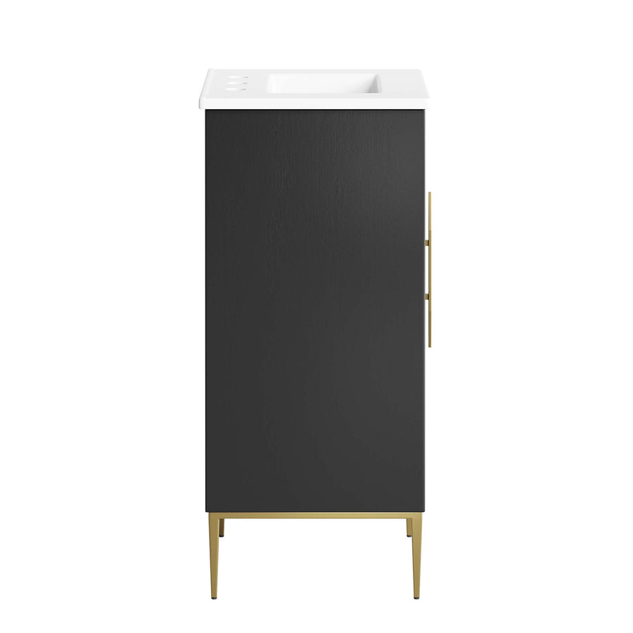Briar 18" Bathroom Vanity in White Black