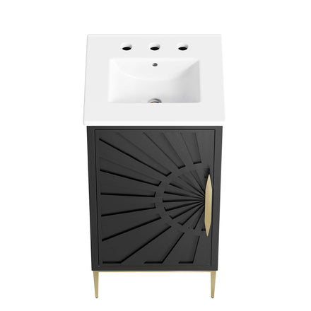 Awaken 18" Bathroom Vanity in White Black