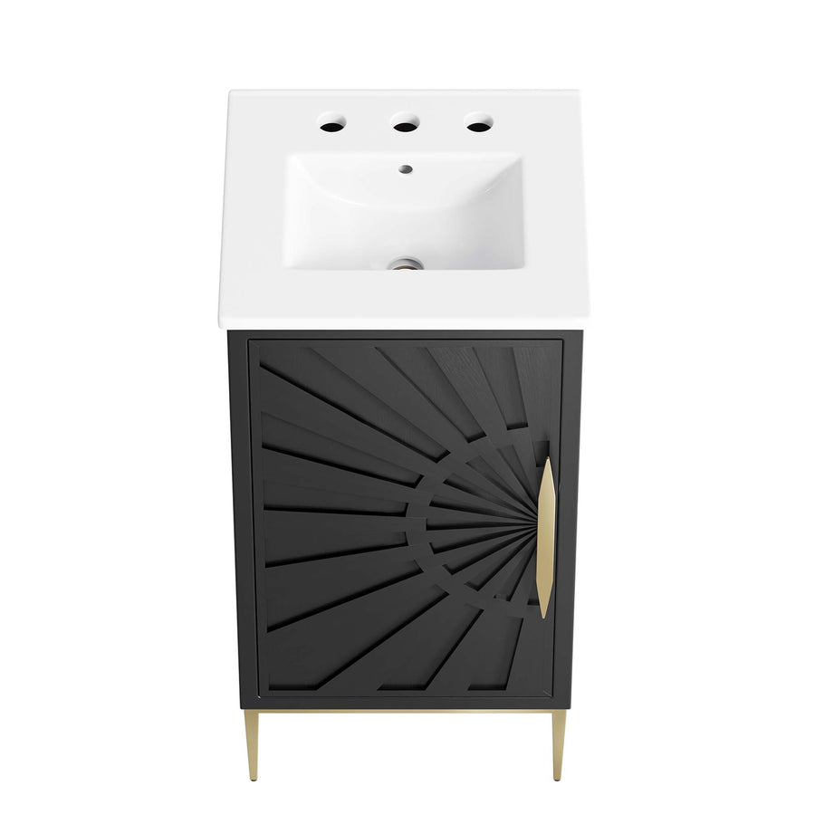 Briar 18" Bathroom Vanity in White Black