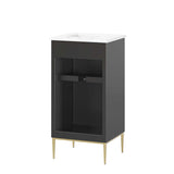 Briar 18" Bathroom Vanity in White Black