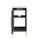 Briar 18" Bathroom Vanity in White Black