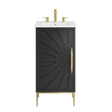 Briar 18" Bathroom Vanity in White Black