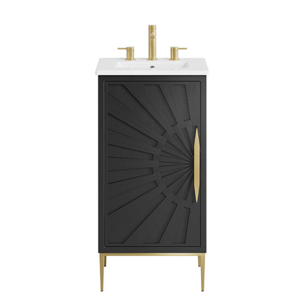 Awaken 18" Bathroom Vanity in White Black