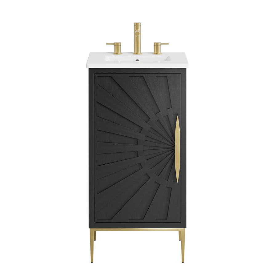 Briar 18" Bathroom Vanity in White Black