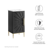 Briar 18" Bathroom Vanity in White Black