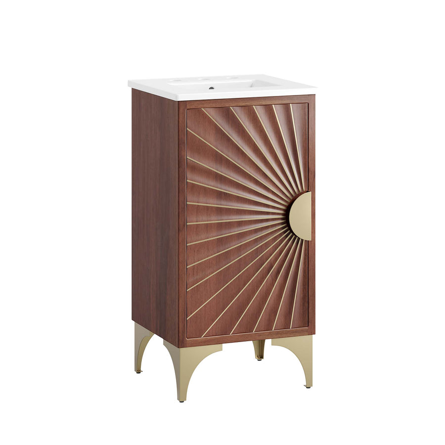 Ridge 18" Bathroom Vanity in White Walnut