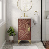 Ridge 18" Bathroom Vanity in White Walnut