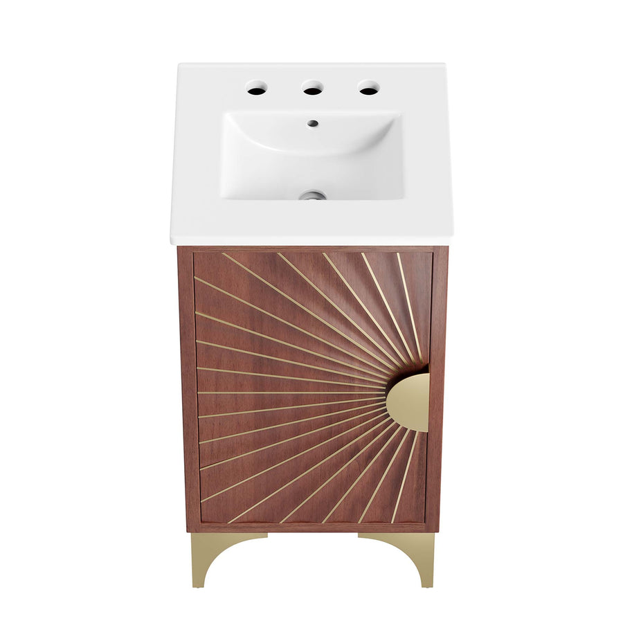 Ridge 18" Bathroom Vanity in White Walnut