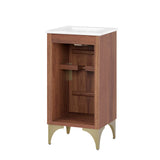 Ridge 18" Bathroom Vanity in White Walnut