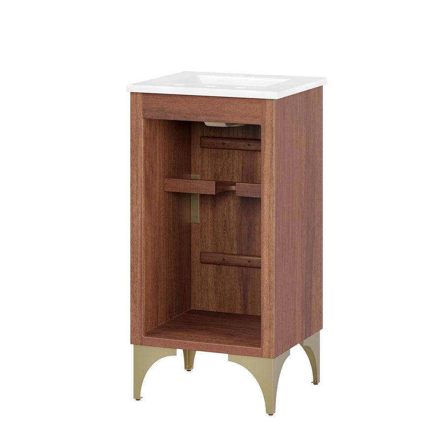 Ridge 18" Bathroom Vanity in White Walnut