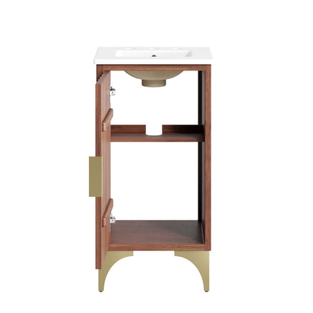 Daylight 18" Bathroom Vanity in White Walnut