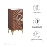 Ridge 18" Bathroom Vanity in White Walnut