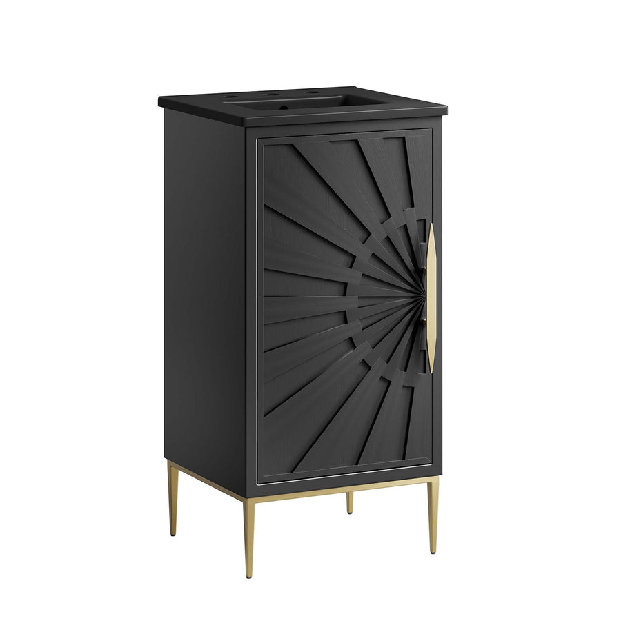 Briar 18" Bathroom Vanity in Black Black
