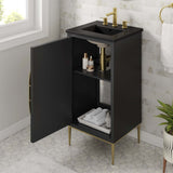 Briar 18" Bathroom Vanity in Black Black