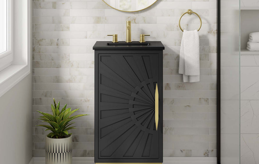 Briar 18" Bathroom Vanity in Black Black