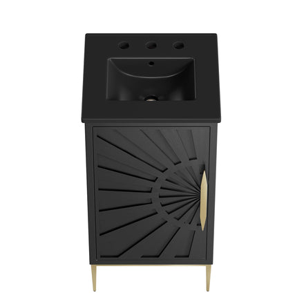 Awaken 18" Bathroom Vanity in Black Black