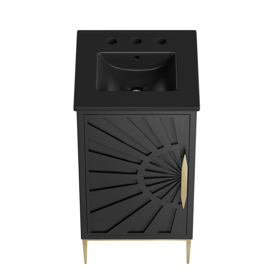 Briar 18" Bathroom Vanity in Black Black
