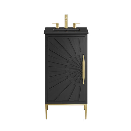 Awaken 18" Bathroom Vanity in Black Black