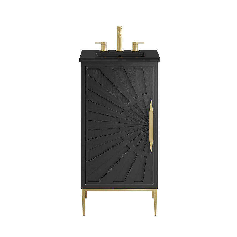 Briar 18" Bathroom Vanity in Black Black