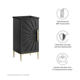 Briar 18" Bathroom Vanity in Black Black