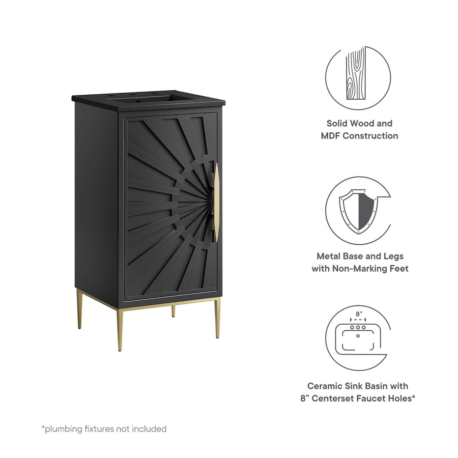 Briar 18" Bathroom Vanity in Black Black